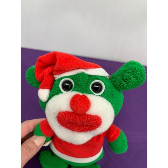 Toys R Us 2010 Mattel Sing A Ma Jigs Plush Doll Christmas Figure GREEN with Sant - Picture 3 of 11